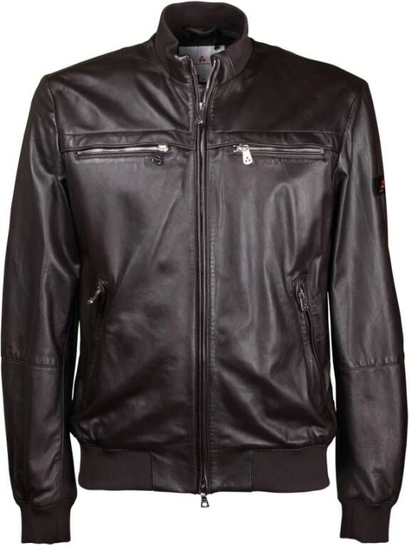 Peuterey Leren jasjes , Bruin, Heren