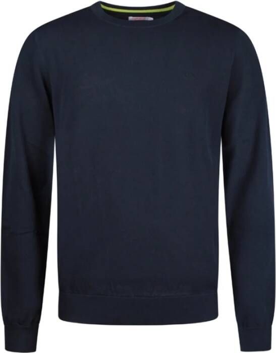 Sun68 Truien met ronde hals , Blauw, Heren