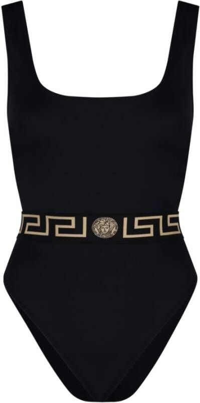 Versace Greca uit één stuk zwempak , Zwart, Dames