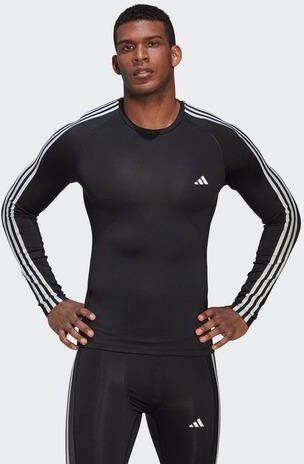 adidas Performance Functioneel shirt TechFIT 3 strepen training longsleeve