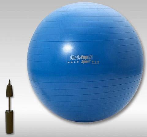 Christopeit Gym Bal 75cm Incl. Pomp Blauw