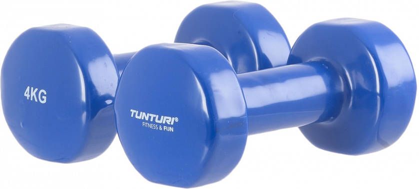 Tunturi Vinyl Dumbbells Set 4.0 Kg Blauw