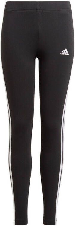 Adidas Meisjes' Badge Of Sport 3 Stripes Legging Junior Black/White