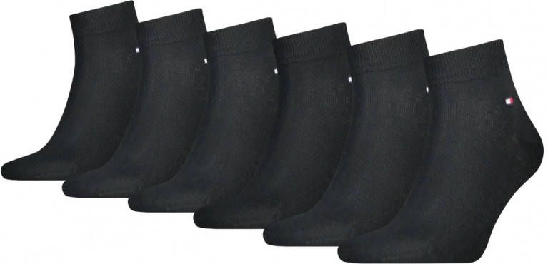 Tommy Hilfiger Sokken Men Quarter 6P Zwart