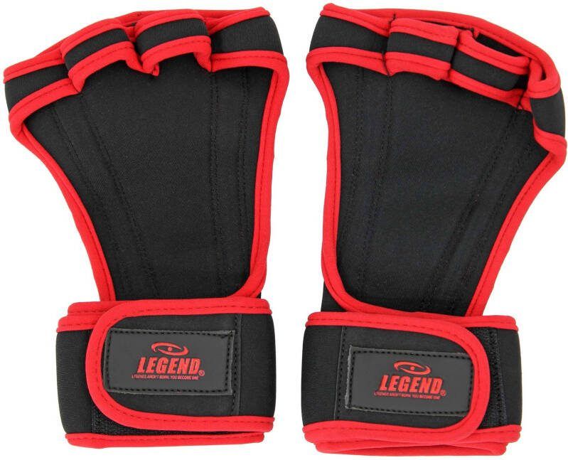 Legend Sports Crossfit & fitness handschoenen heren/dames zwart rood