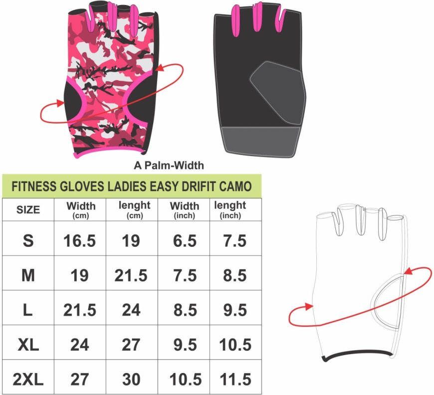 Legend Sports Fitness handschoenen easy dames camo drifit