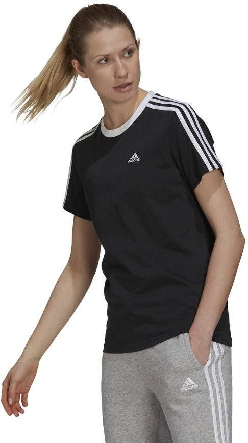 Adidas Essentials 3 Bands for Women T Shirt , Zwart, Dames