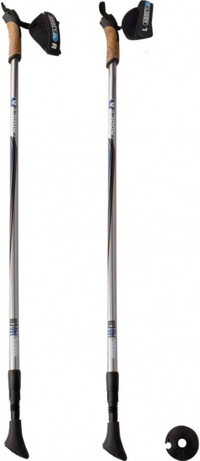 Abbey Wandelstokken 2 st aluminium zilverkleurig 21SR ZZB Uni