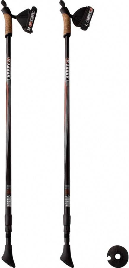 Abbey Wandelstokken 2 st aluminium zwart 21SR ZRG Uni