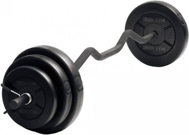 Iron Gym 23 kg verstelbare curl stang set 25 mm