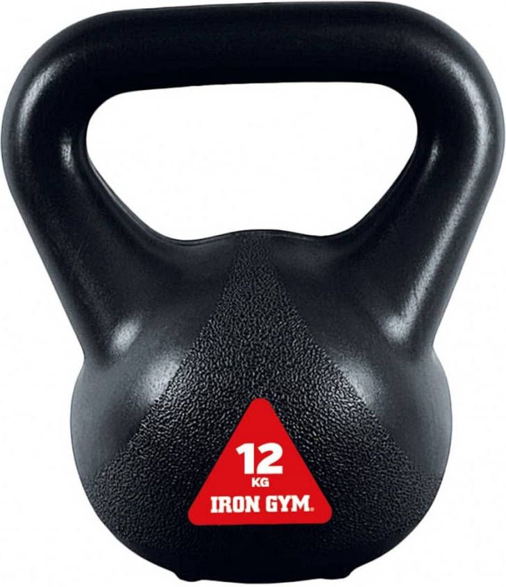 Iron Gym Vinyl Kettlebell Zwart 12 kg