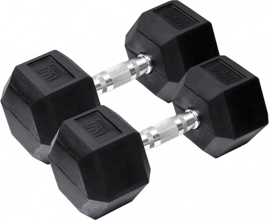 Orange Gym Hex Dumbbell 10kg Set Van 2