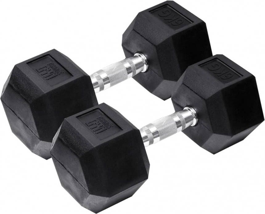 Orange Gym Hex Dumbbell 6kg Set Van 2