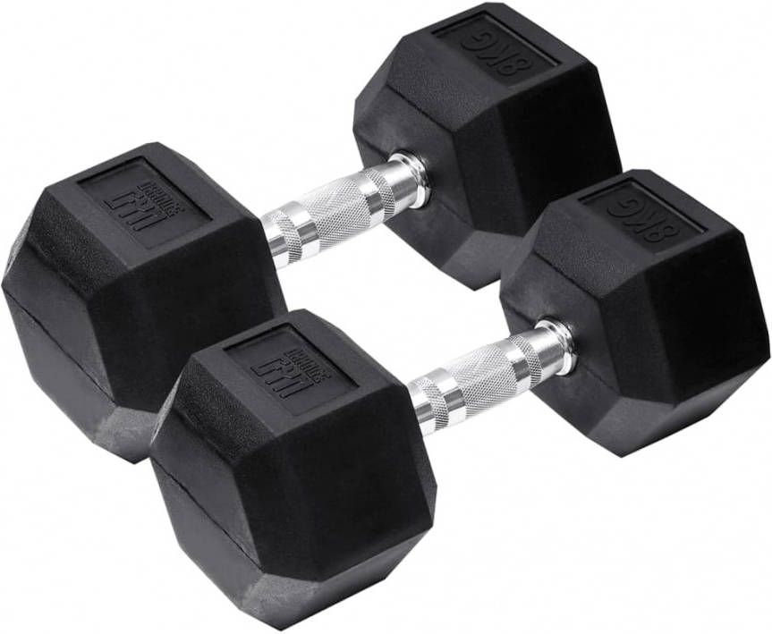 Orange Gym Hex Dumbbell 8kg Set Van 2