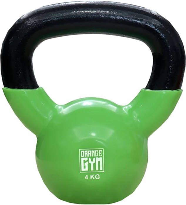 Orange Gym Kettlebell Vinyl 4 kg groen