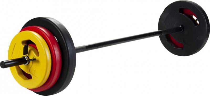 Pure2Improve Barbell set Cement 130 Cm 20 Kg 9 delig