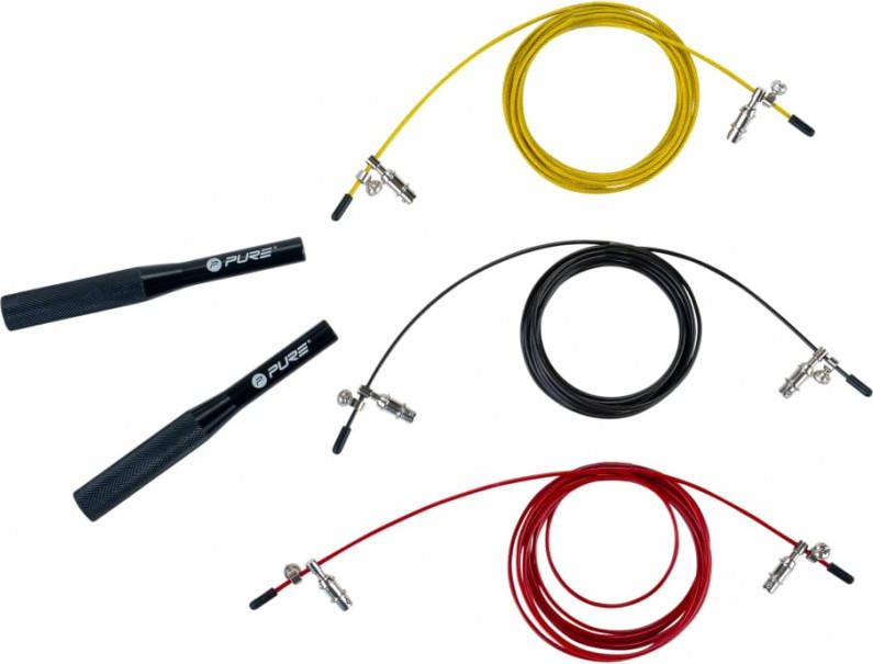 Pure2Improve Springtouw 285 Cm Nylon Geel/rood/zwart 5 delig