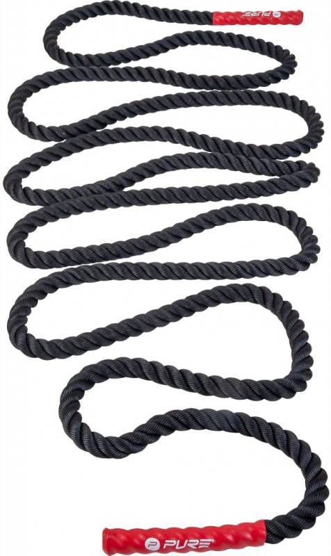 Pure2Improve Springtouw Slagtouw 9m Zwart/rood Polyester