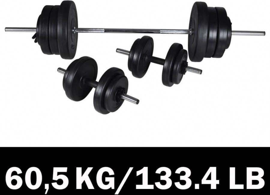 VIDAXL Barbell en dumbbellset 60, 5 kg