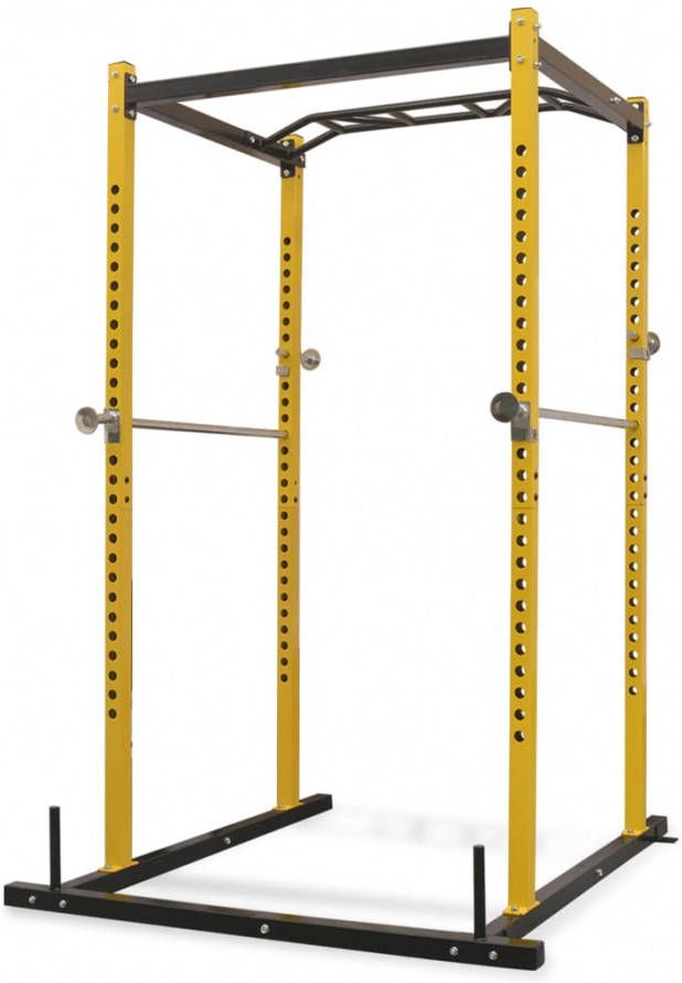 VIDAXL Fitnessapparaat 140x145x214 cm geel en zwart