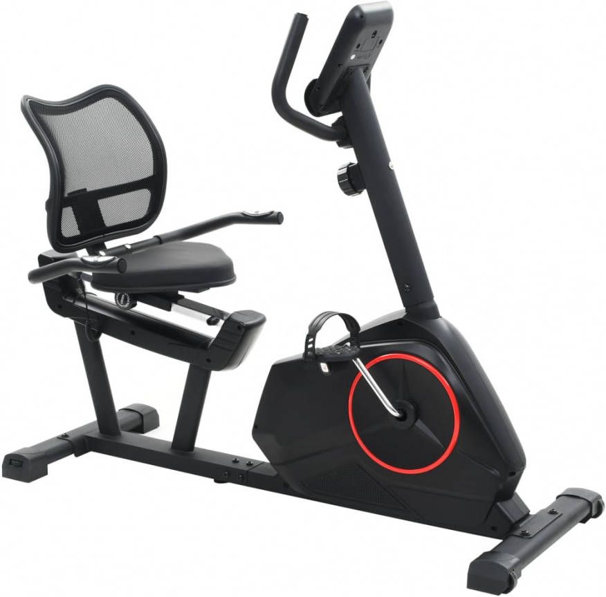 VIDAXL Ligfiets hometrainer magnetisch met hartslagmeter