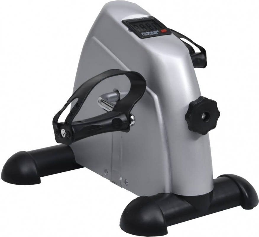VIDAXL Mini Hometrainer met plastic vliegwiel(zilver )