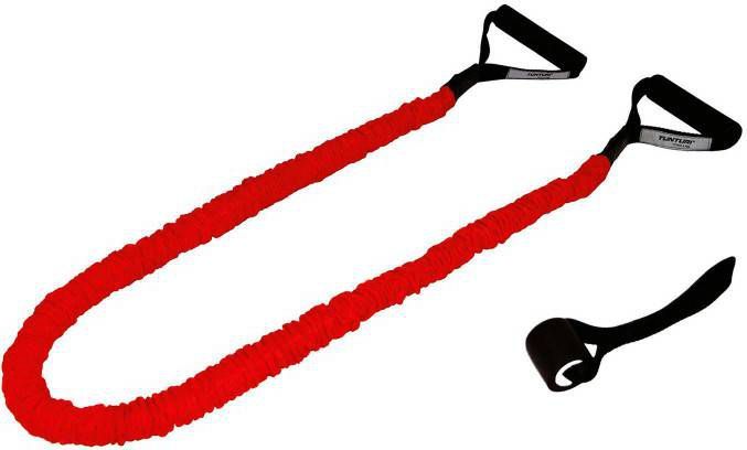Tunturi Tubing met Beschermhoes Suspension trainer Sling trainer Heavy Weerstand Rood