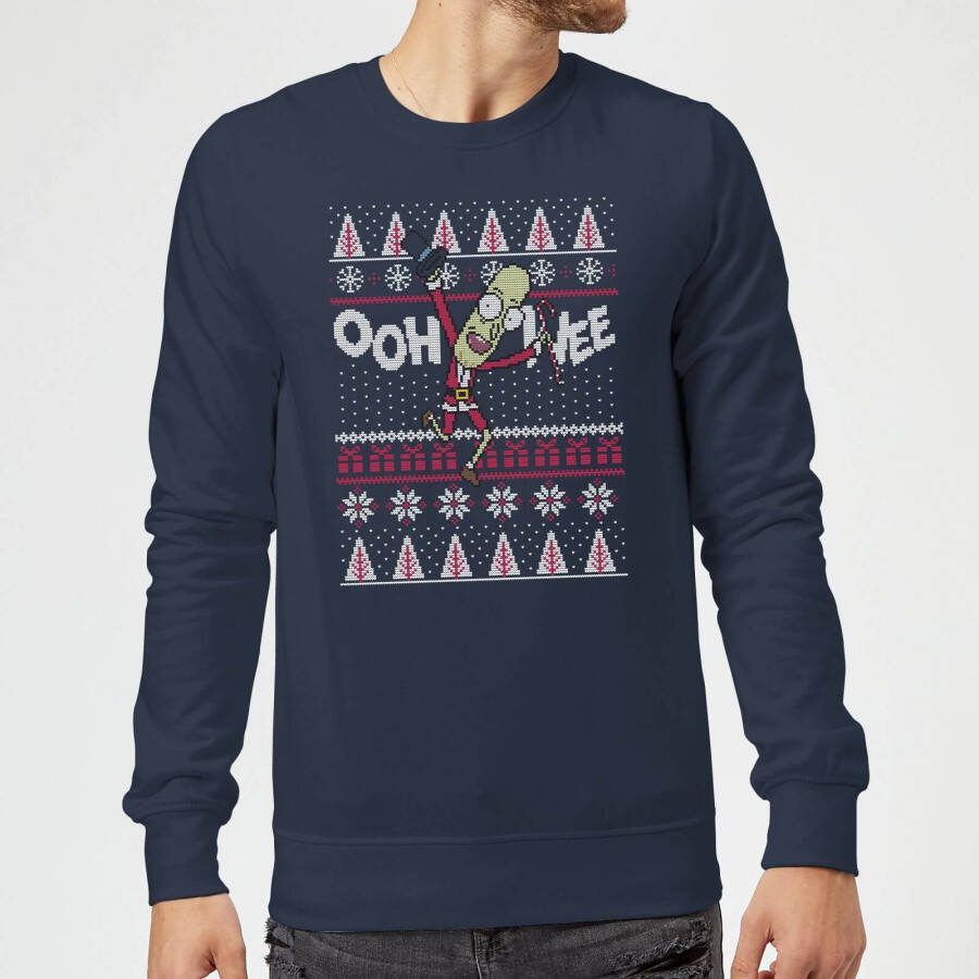 Rick and Morty Ooh Wee Christmas Jumper Navy